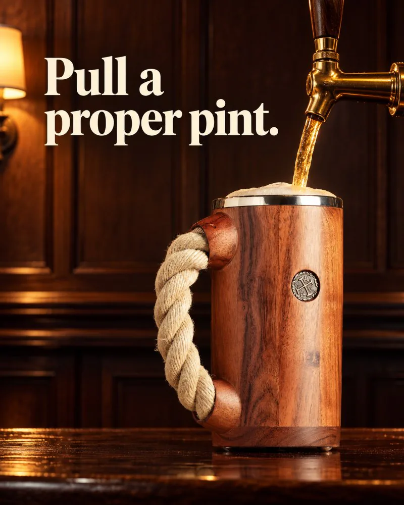 CHUUG static ad: “Pull a proper pint.”