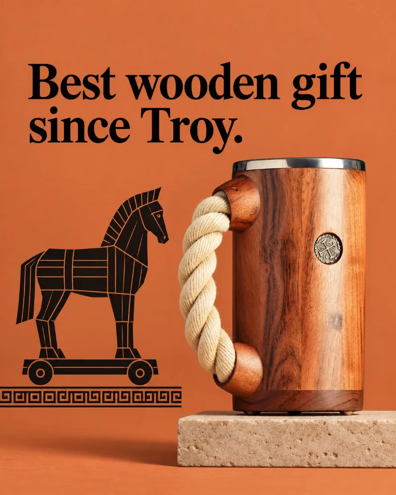 CHUUG static ad: “Best wooden gift since Troy.”