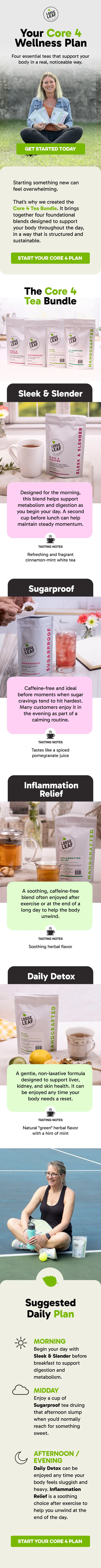 Welcome flow · Email 5: Core 4 wellness plan
