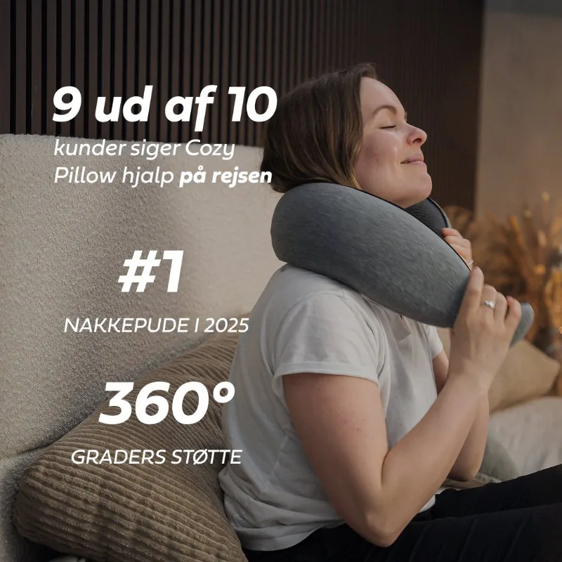 SafeCarry static ad: “#1 Nakkepude til rejser i 2025”