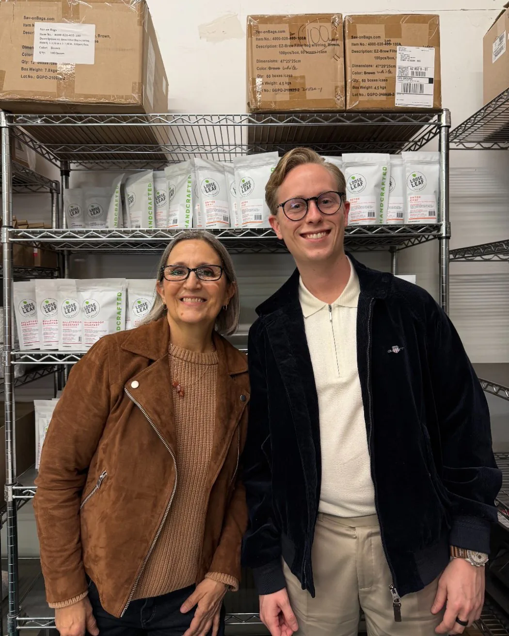 Simon visiting Kita Centella, founder of Loose Leaf Tea Market, in Arizona, US.